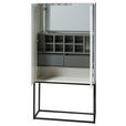 BARSCHRANK Weiß  - Schwarz/Weiß, Design, Glas/Holzwerkstoff (80/157/38cm) - Xora