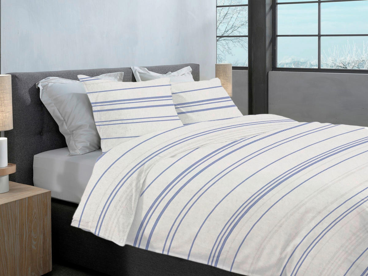 BETTWÄSCHE Mattia Flanell 155/220 cm  - Grau, Basics, Textil (155/220cm)