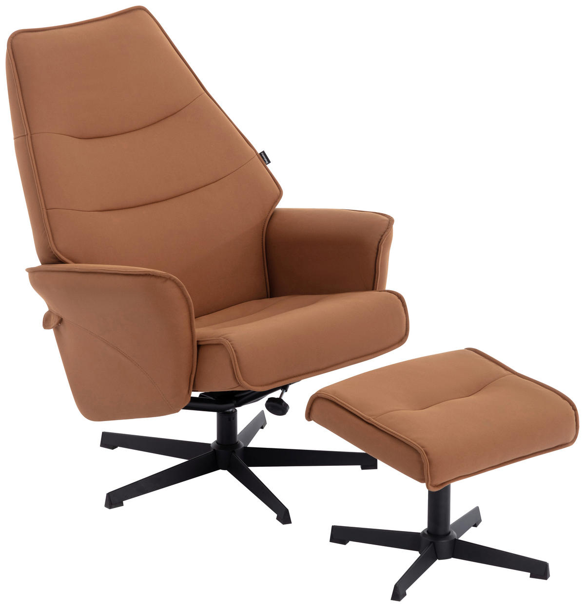 RELAXSESSELSET Mikrofaser    - Currygelb/Schwarz, Design, Textil/Metall (77/109/86cm) - Livetastic