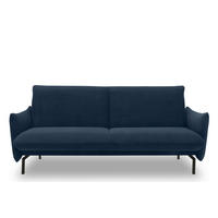 SCHLAFSOFA Mikrofaser Blau  - Blau/Schwarz, Design, Textil/Metall (234/102/95cm) - MID.YOU