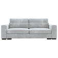 SCHLAFSOFA  in Flachgewebe Hellgrau  - Hellgrau/Schwarz, KONVENTIONELL, Kunststoff/Textil (235/80/120cm) - Carryhome