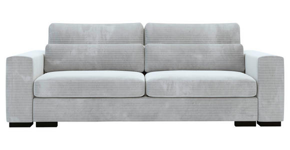 SCHLAFSOFA  in Flachgewebe Hellgrau  - Hellgrau/Schwarz, KONVENTIONELL, Kunststoff/Textil (235/80/120cm) - Carryhome