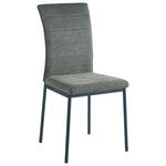 STUHL  Stoffauswahl Leinenoptik  - Schwarz/Grün, Design, Textil/Metall (44/95/57cm) - Carryhome