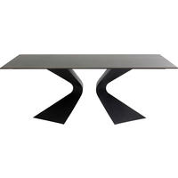 ESSTISCH in Metall, Keramik 200/100/75 cm  - Schwarz/Grau, Design, Keramik/Metall (200/100/75cm) - Kare-Design