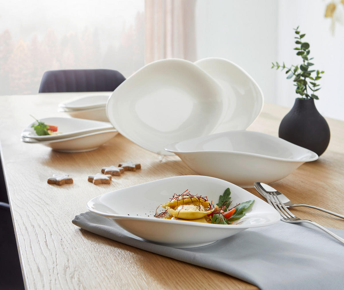 PASTATELLERSET Vapiano 2-teilig  - Weiß, Design, Keramik (27/20cm) - Villeroy & Boch