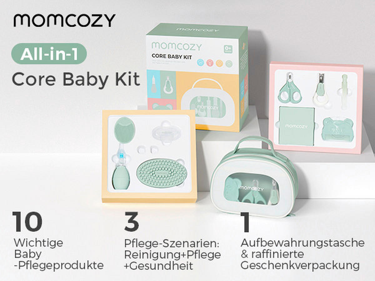 NASEN-NÄGEL- OHRENREINIGER  9-teilig Babypflege  - Weiß, Basics, Kunststoff (23,1/12,2/23,7cm) - Momcozy