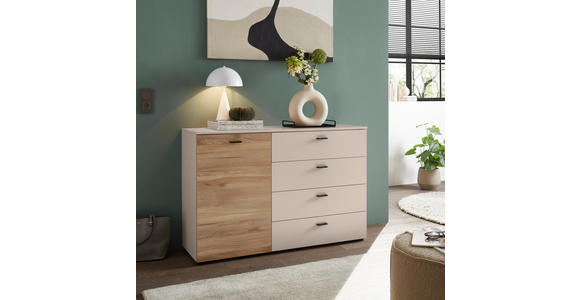 SIDEBOARD  125/83,2/38 cm 4 Schublade(n)  - Kaschmir/Eichefarben, KONVENTIONELL, Holzwerkstoff/Kunststoff (125/83,2/38cm) - Xora