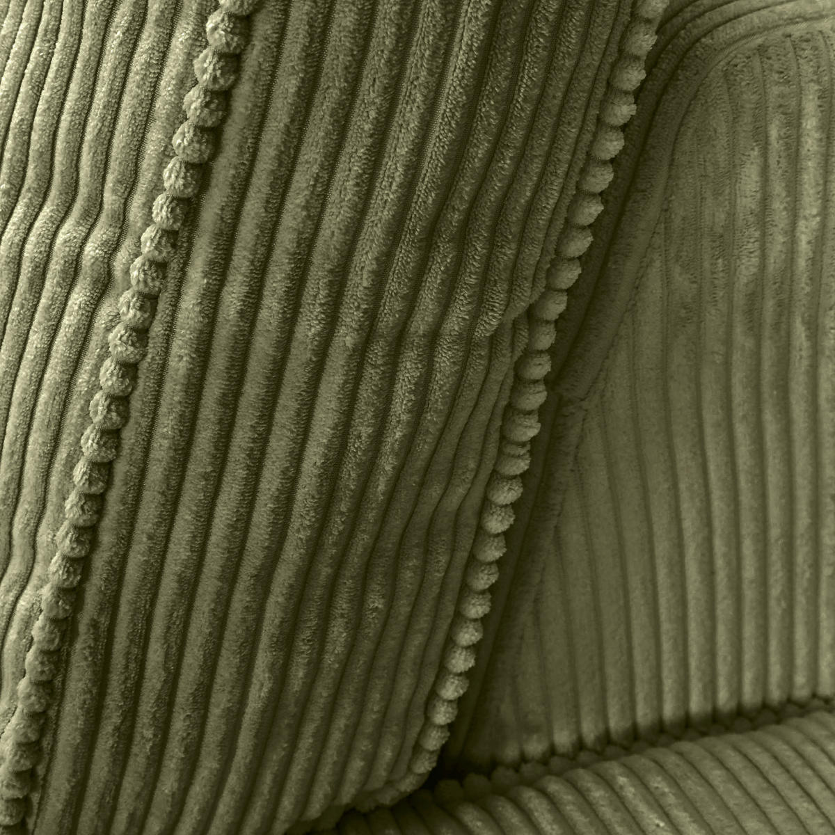 ECKSOFA  in Cord Olivgrün Zierkissen, Rückenkissen, Rücken echt  307/228 cm  - Schwarz/Olivgrün, MODERN, Kunststoff/Textil (307/228cm) - Carryhome