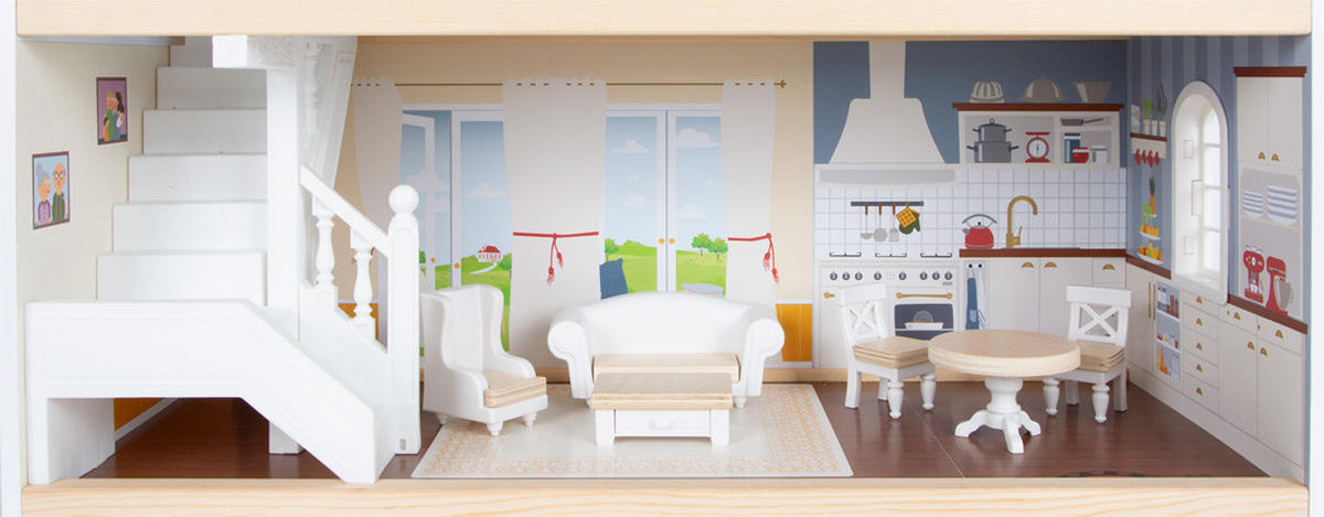 PUPPENHAUS  - Multicolor, Basics, Holz/Kunststoff (63/76/32cm) - small foot