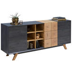 SIDEBOARD  in 180/75/40 cm  - Eichefarben/Dunkelgrau, Design, Holz/Holzwerkstoff (180/75/40cm) - Carryhome