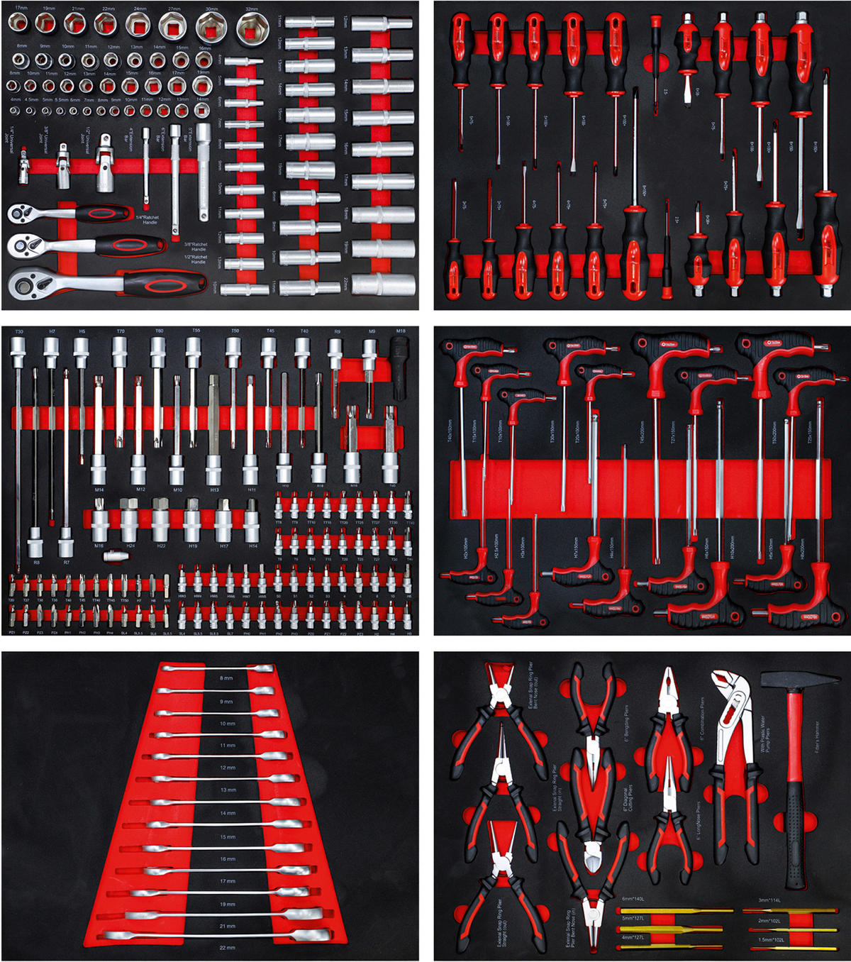 WERKSTATTWAGEN 79,51/96,97/45,5 cm  - Rot/Schwarz, Basics (79,51/96,97/45,5cm)