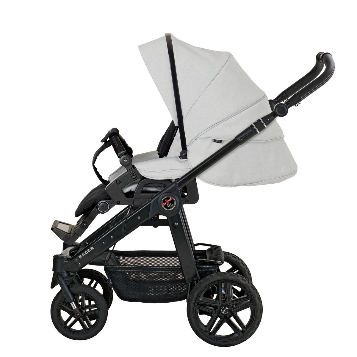 KINDERWAGENSET RACER GTS  - Hellgrau/Cappuccino, Basics, Textil/Metall (59/113/101cm) - Hartan