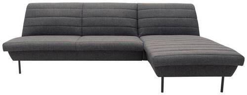 ECKSOFA in Webstoff Blaugrau  274/168 cm  - Blaugrau/Schwarz, Design, Textil/Metall (274/168cm) - LOOKS by W.Joop