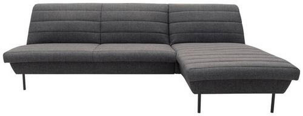 ECKSOFA Looks IX Blaugrau Webstoff  - Blaugrau/Schwarz, Design, Textil/Metall (274/168cm) - LOOKS by W.Joop
