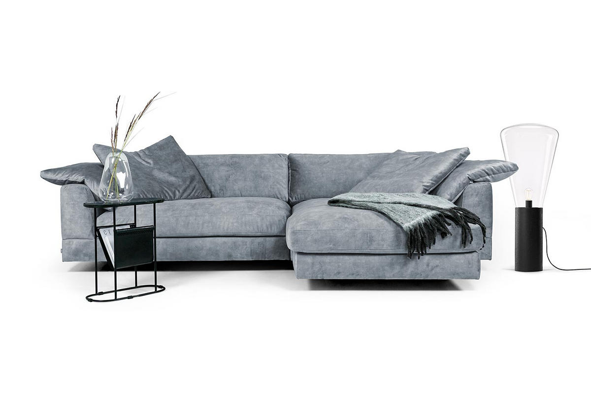 SOFFA i grå  - grå, Klassisk, trä/textil (305/81/120-183cm) - Novel