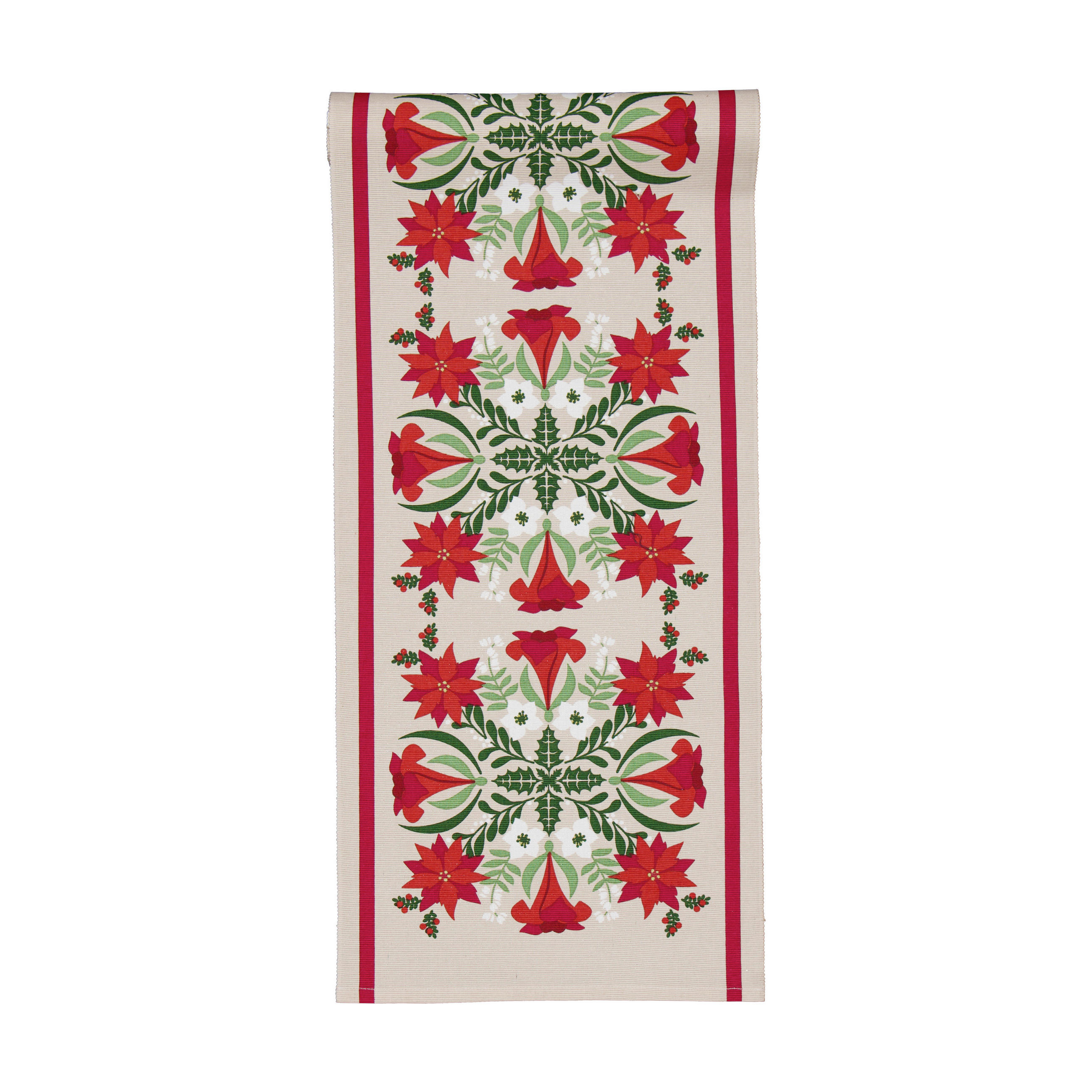 BORDSLÖPARE textil våffelpike röd, beige 30/130 cm  - beige/röd, Basics, textil (30/130cm)