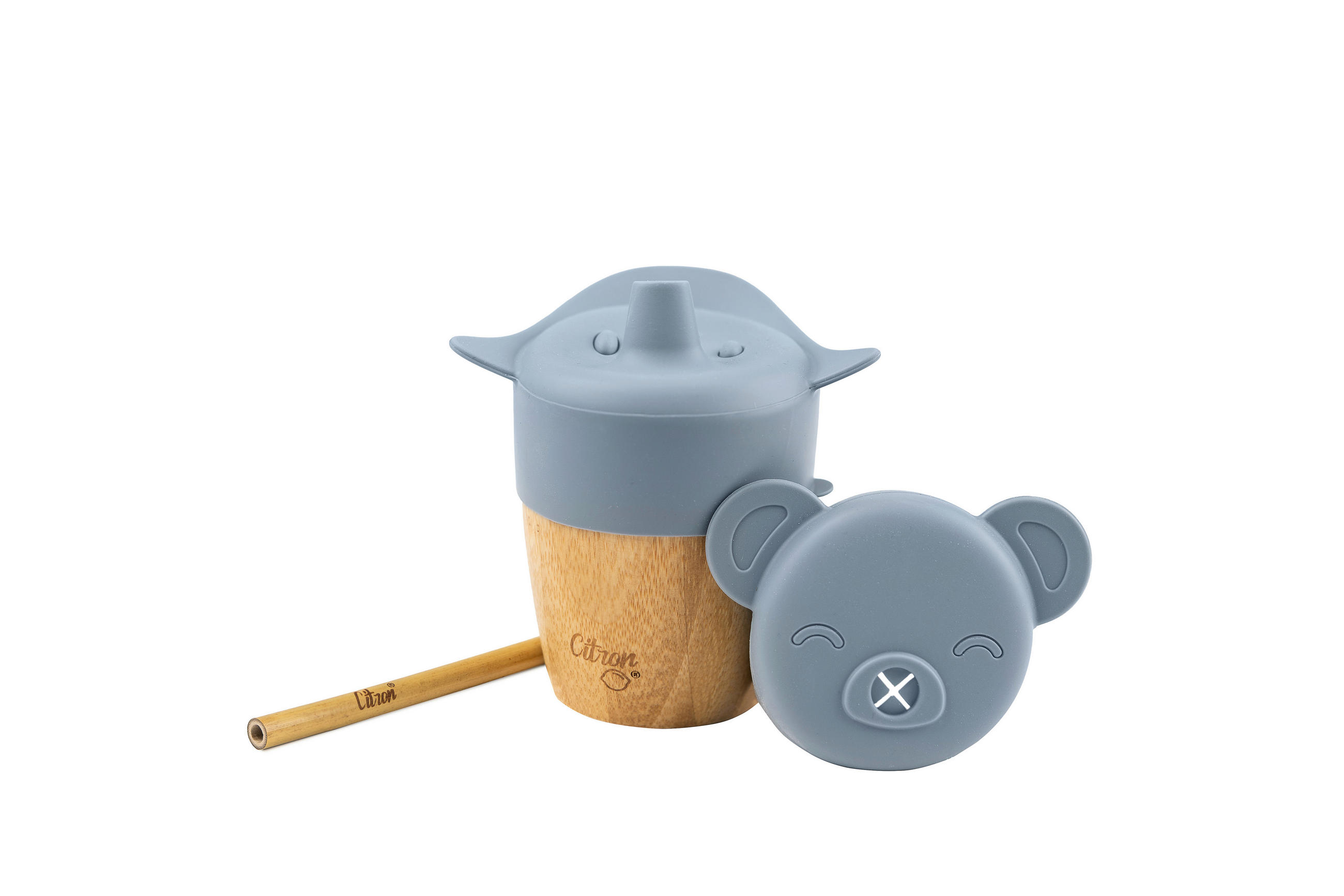 TRINKHALMBECHER  - Blau, Basics, Naturmaterialien/Kunststoff (7,5/9cm)