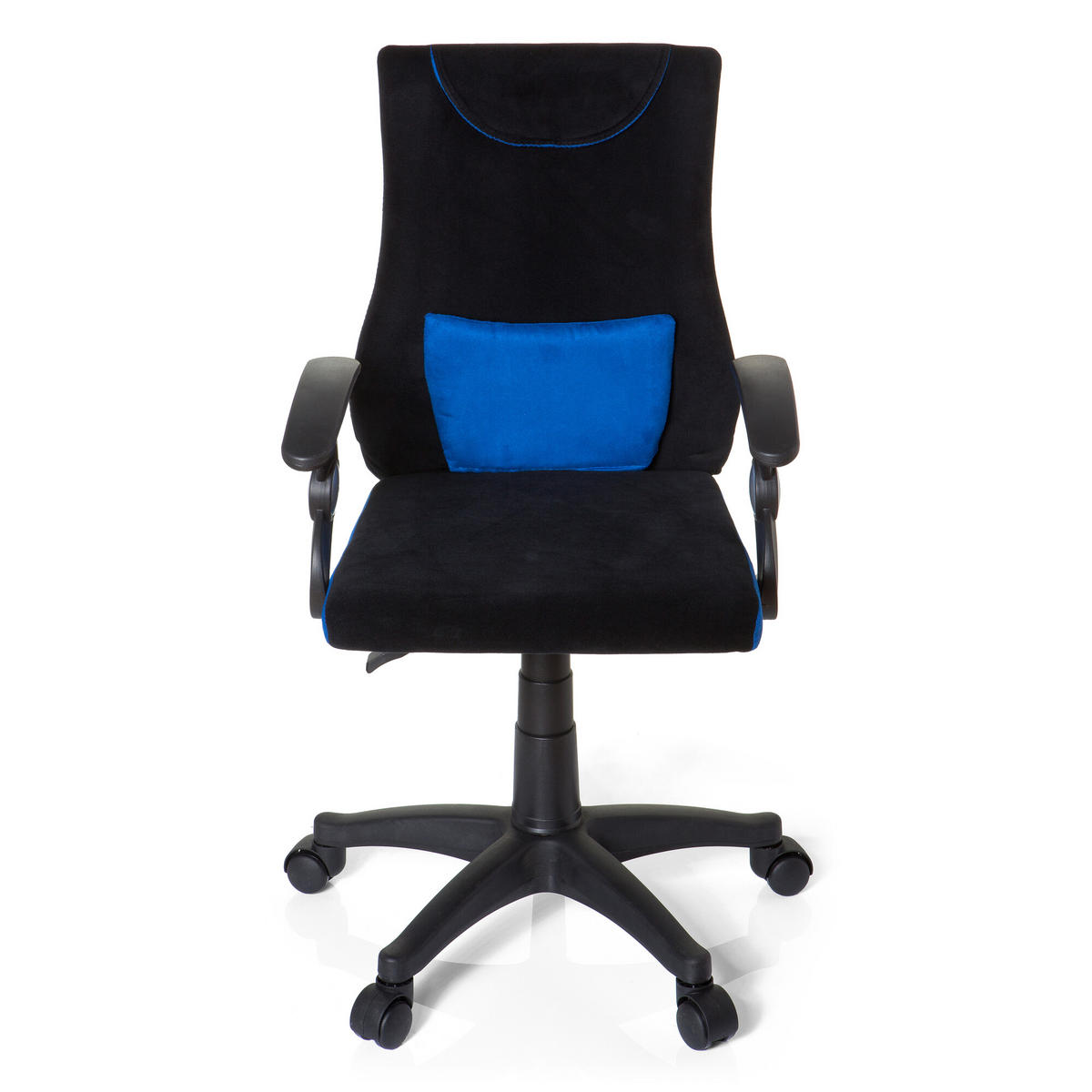OTOČNÁ ŽIDLE PRO MLÁDEŽ, modrá, černá - modrá/černá, Basics, plast (50/87-97/40cm) - MID.YOU
