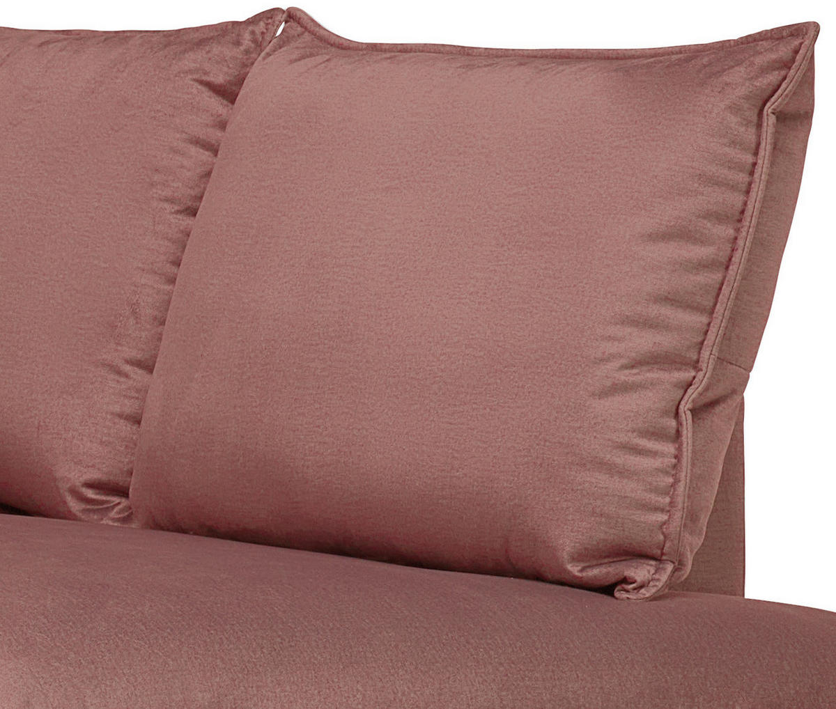 ECKSOFA in Samt Altrosa  - Schwarz/Altrosa, Design, Textil/Metall (241/200cm) - Carryhome