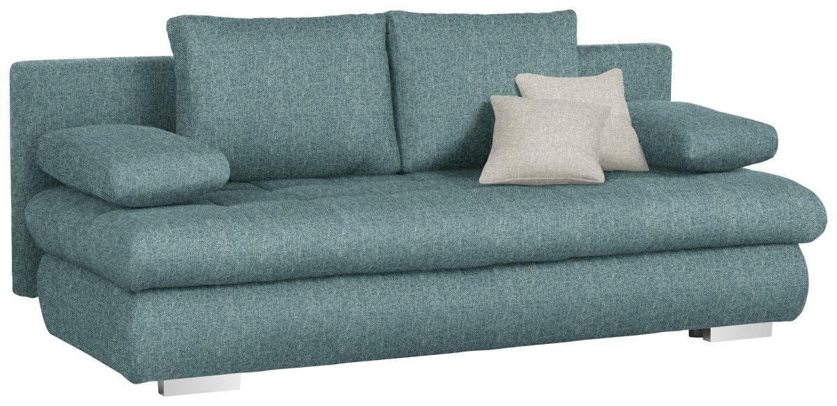 SOFA LEŽAJ petrolej plava  - boja hroma/siva, Dizajnerski, tekstil/plastika (205/88/96cm) - Ti'me