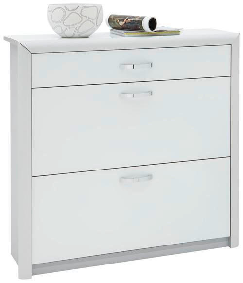 SCHUHKIPPER  in 109/103/32 cm  - Chromfarben/Alufarben, Design, Glas/Holzwerkstoff (109/103/32cm) - Dieter Knoll