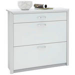 SCHUHKIPPER 109/103/32 cm  - Chromfarben/Alufarben, Design, Glas/Holzwerkstoff (109/103/32cm) - Dieter Knoll