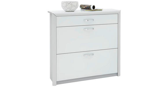 SCHUHKIPPER  in 109/103/32 cm  - Chromfarben/Alufarben, Design, Glas/Holzwerkstoff (109/103/32cm) - Dieter Knoll