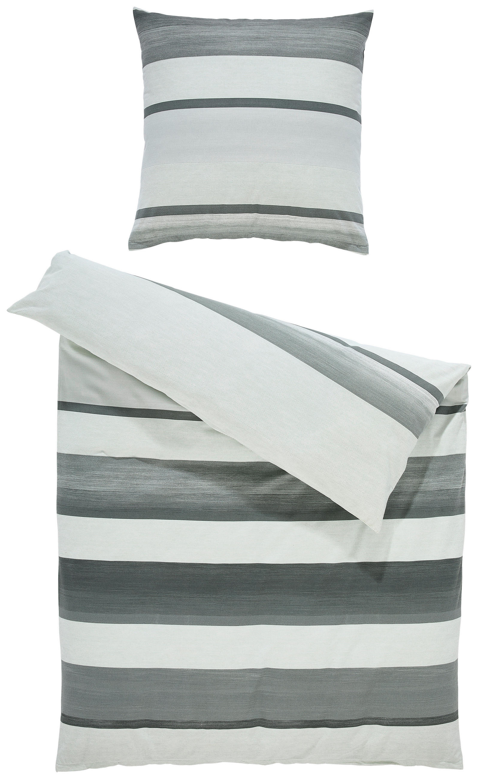 BETTWÄSCHE DAVOS Biber 135/200 cm  - Grün, Design, Textil (135/200cm) - Janine