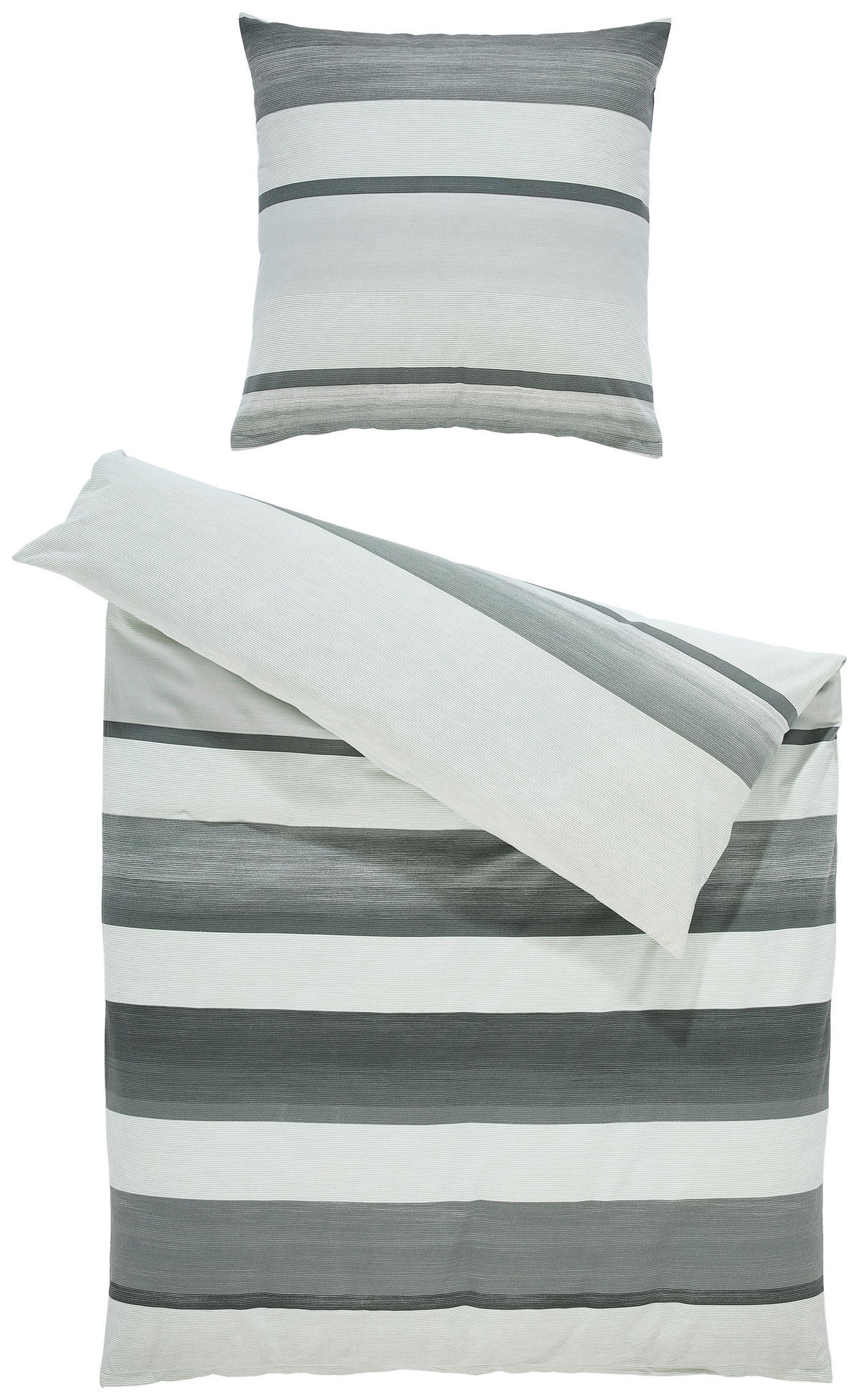 BETTWÄSCHE DAVOS Biber 135/200 cm  - Grün, Design, Textil (135/200cm) - Janine