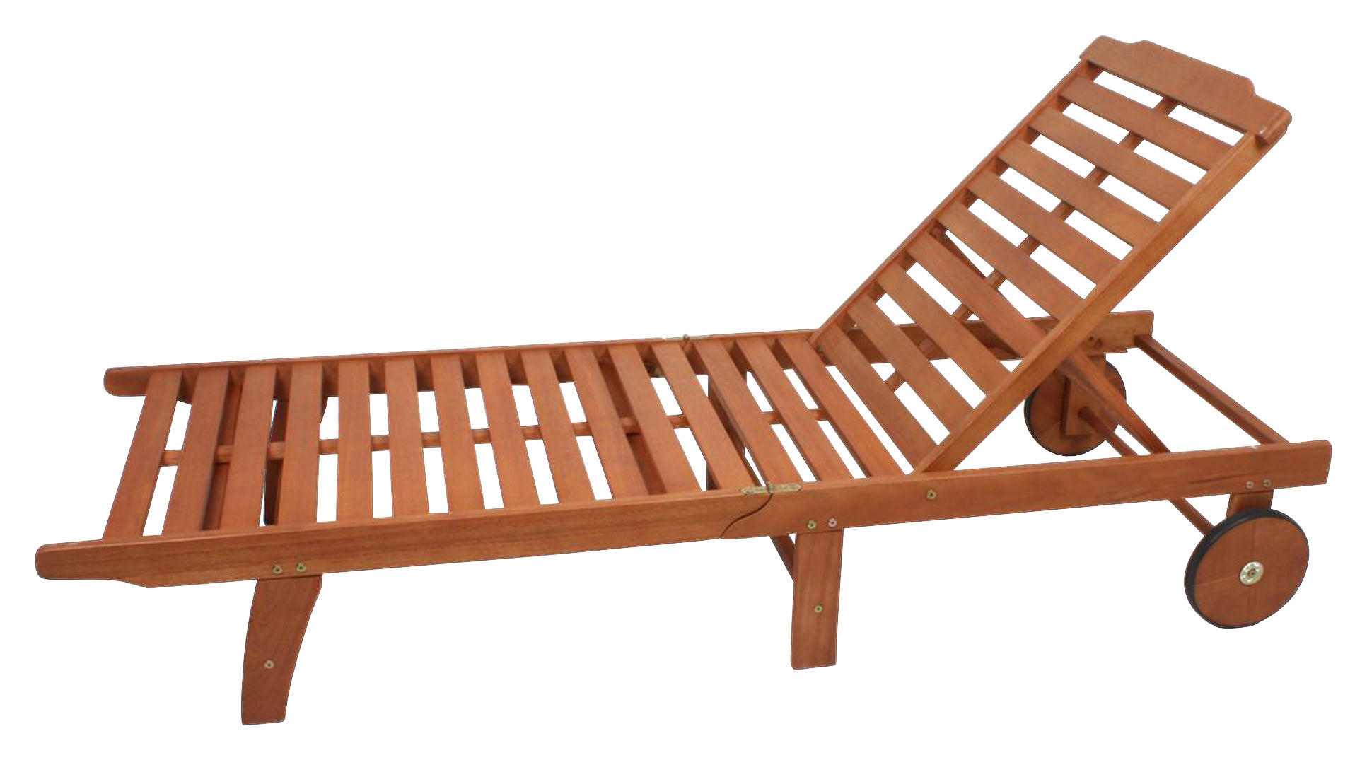 Thumbnail - Gardenson Sonnenliege, Braun, Holz, Eukalyptusholz, Hartholz, 63x30x197 cm, wetterbeständig, UV-beständig, klappbar, stu...