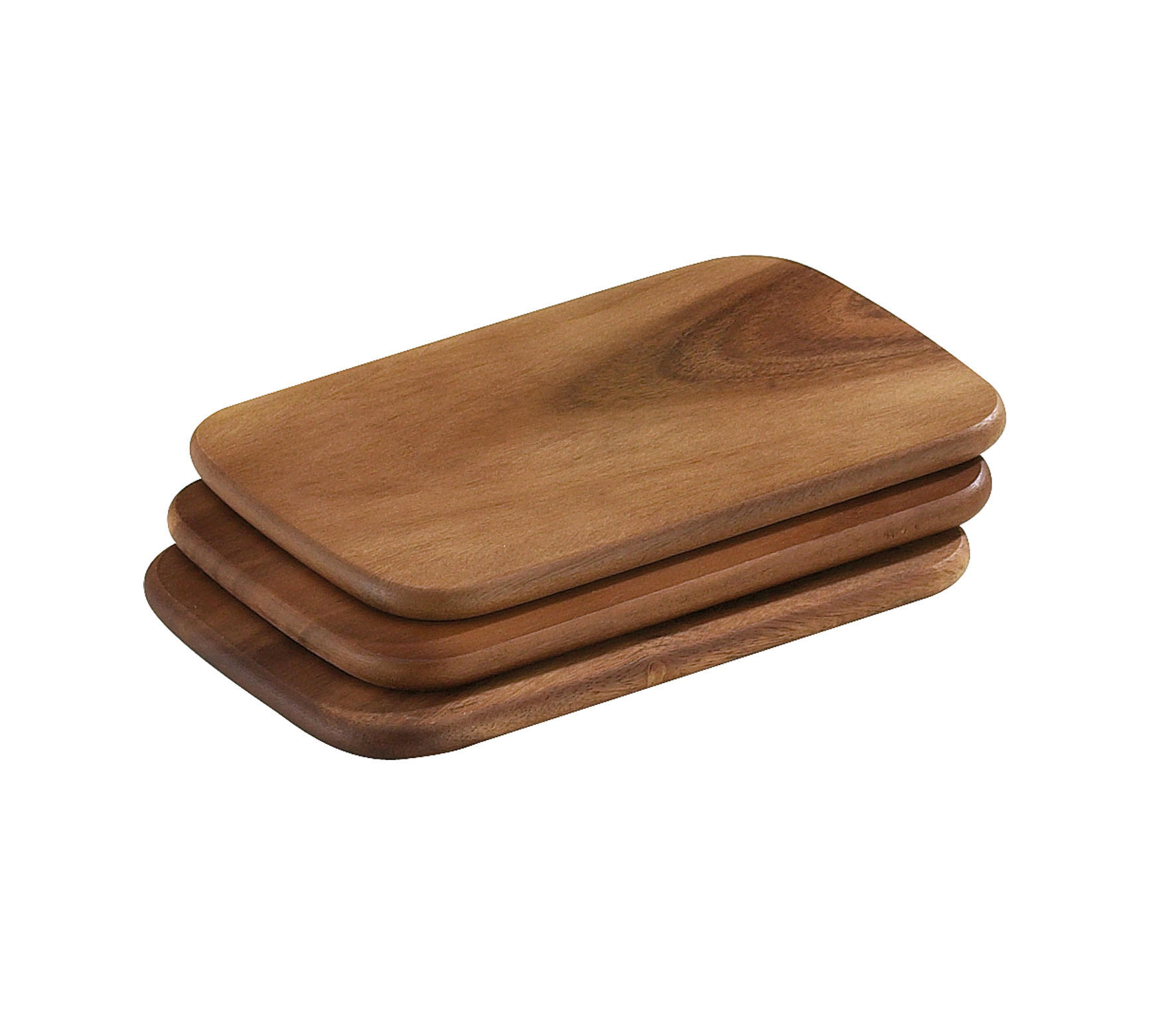 SCHNEIDEBRETT-SET Holz Akazie  - Akaziefarben, Basics, Holz (22/15/3cm) - Zassenhaus