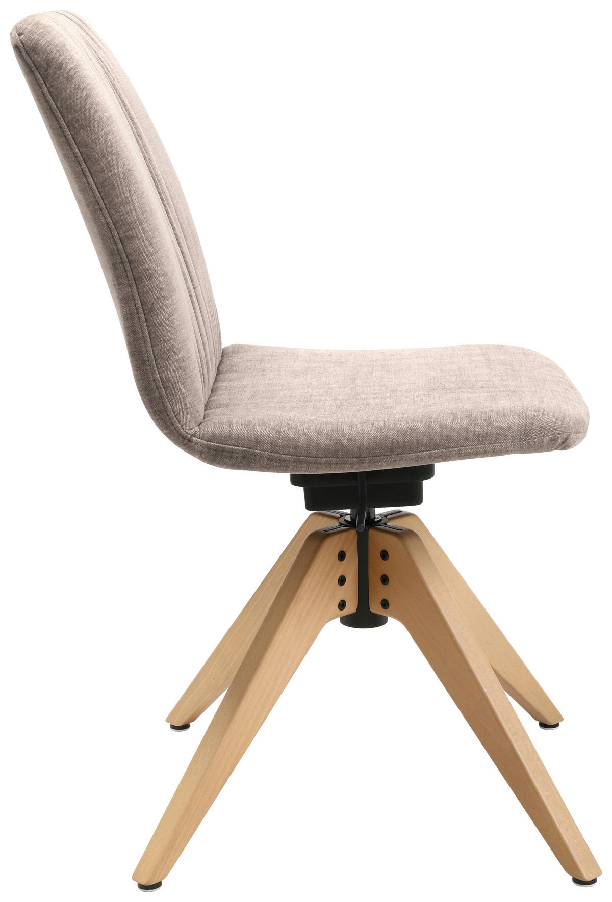 STUHL  in Flachgewebe  - Ecru/Eichefarben, Design, Holz/Textil (46/85-88/55cm) - Johann Jakob