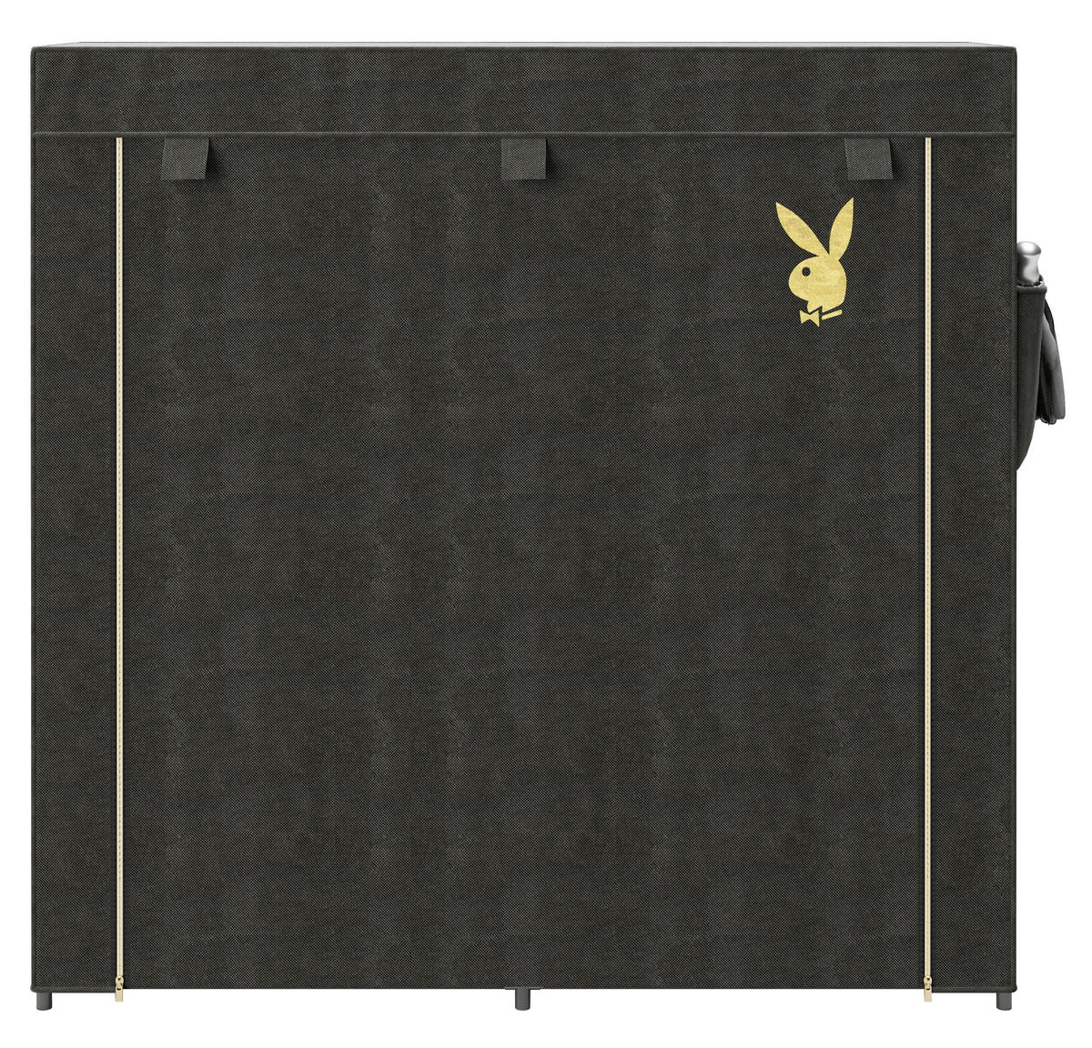 SCHUHSCHRANK Schwarz  - Schwarz, Basics, Textil/Metall (113/108/28cm) - Playboy