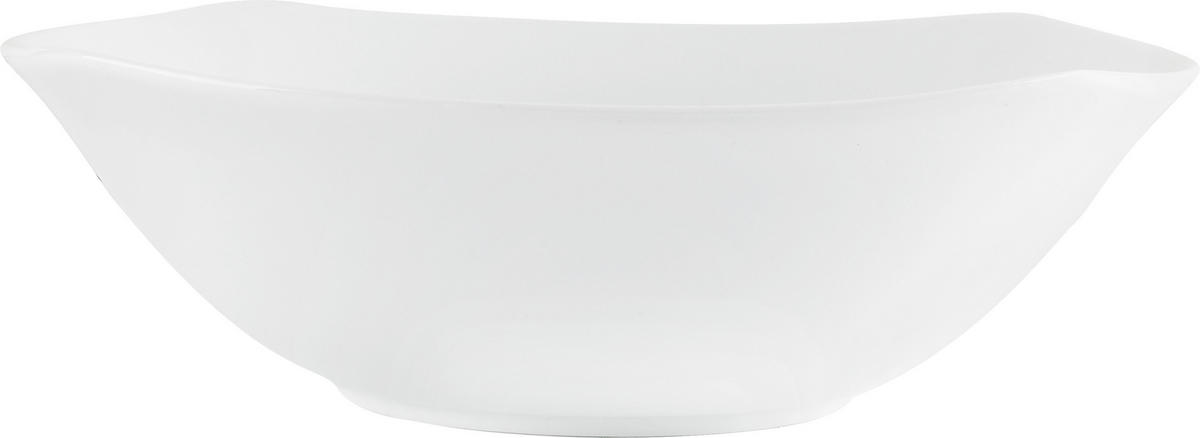SALATSCHÜSSEL  Square 23,5 cm  - Weiss, Basics, Keramik (23,5cm) - Boxxx