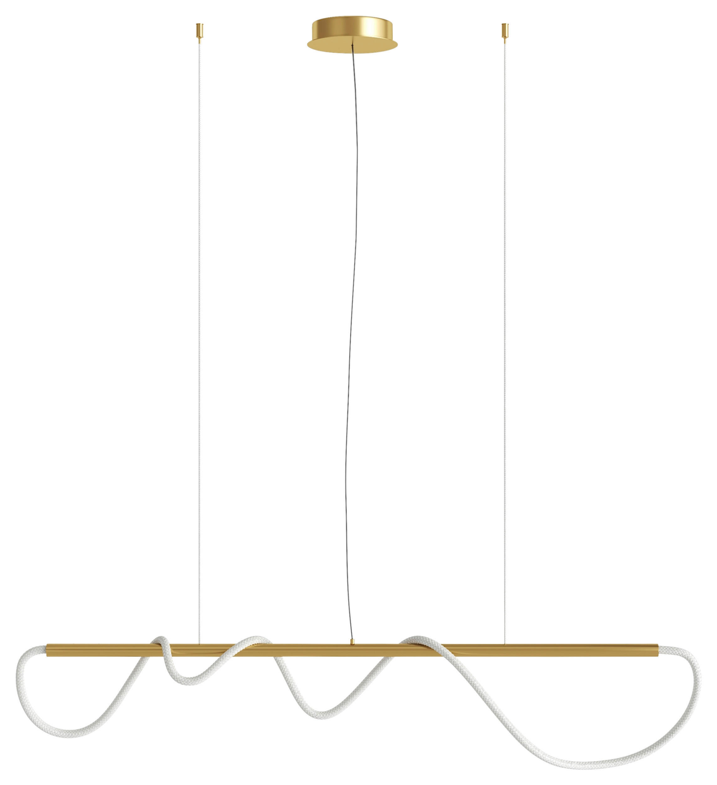 PENDELLEUCHTE  18/150/140 cm   - Goldfarben, Basics, Kunststoff/Metall (18/150/140cm) - MAYTONI