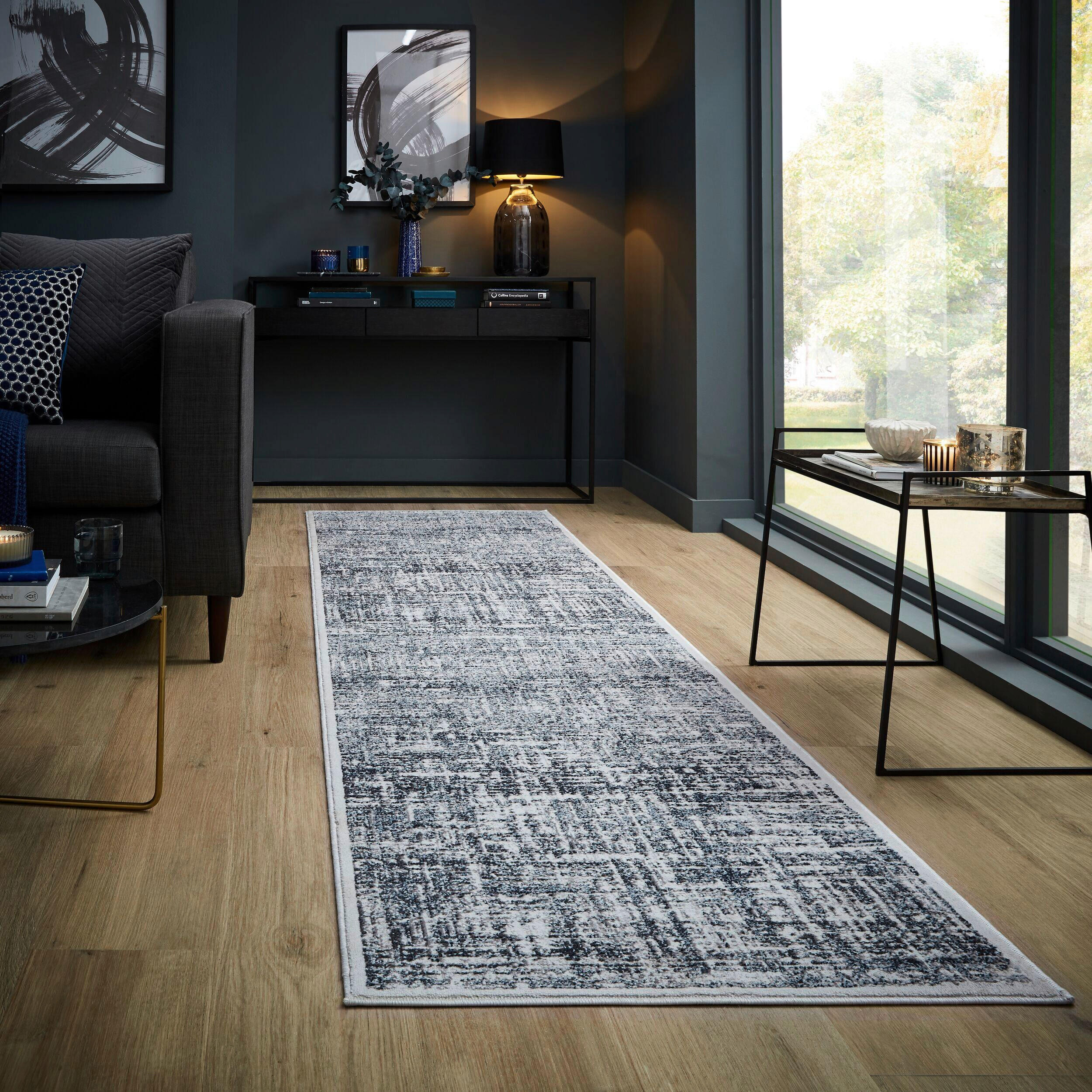 LÄUFER 80/300 cm Eris  - Blau, Basics, Textil (80/300cm) - Xora