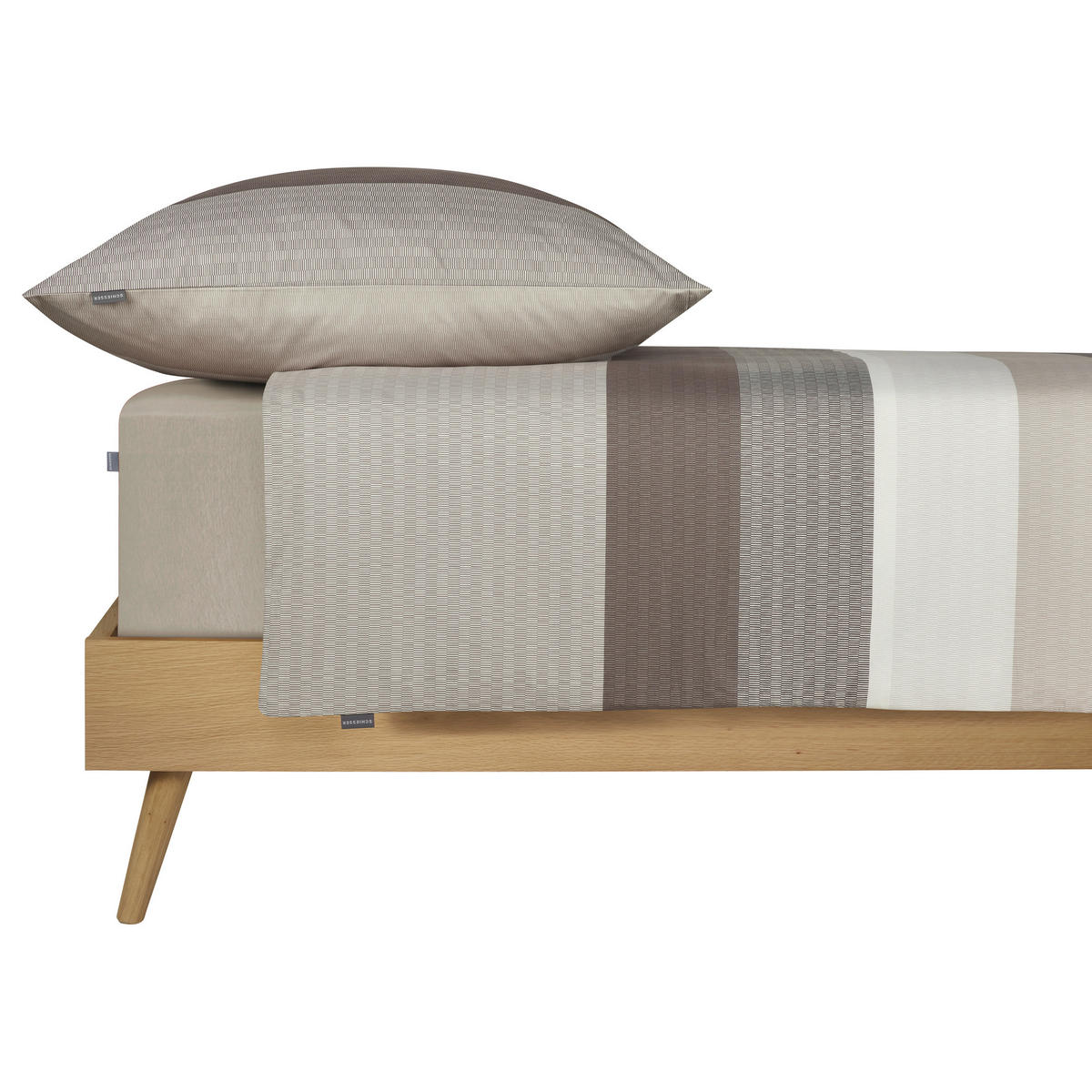 BETTWÄSCHE 2-teilig ENDY STRIPES Renforcé 135/200 cm  - Grau, Basics, Textil (135/200cm) - Schiesser