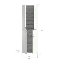 GARDEROBENSCHRANK 122/193/34 cm  - Schwarz, Konventionell, Glas/Holzwerkstoff (122/193/34cm) - MID.YOU