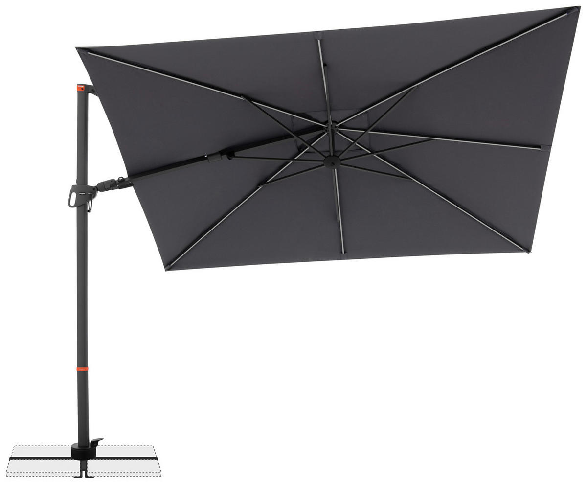 FÜGGŐ NAPERNYŐ  300/220 cm  - antracit, Basics, textil/fém (300/220cm) - KNIRPS