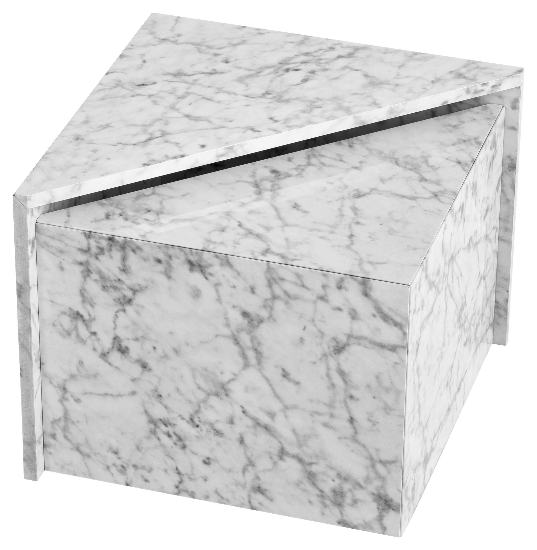 COUCHTISCH Holzwerkstoff 50/50/41,5 cm   - Weiss/Grau, Lifestyle, Holzwerkstoff (50/50/41,5cm) - Livetastic