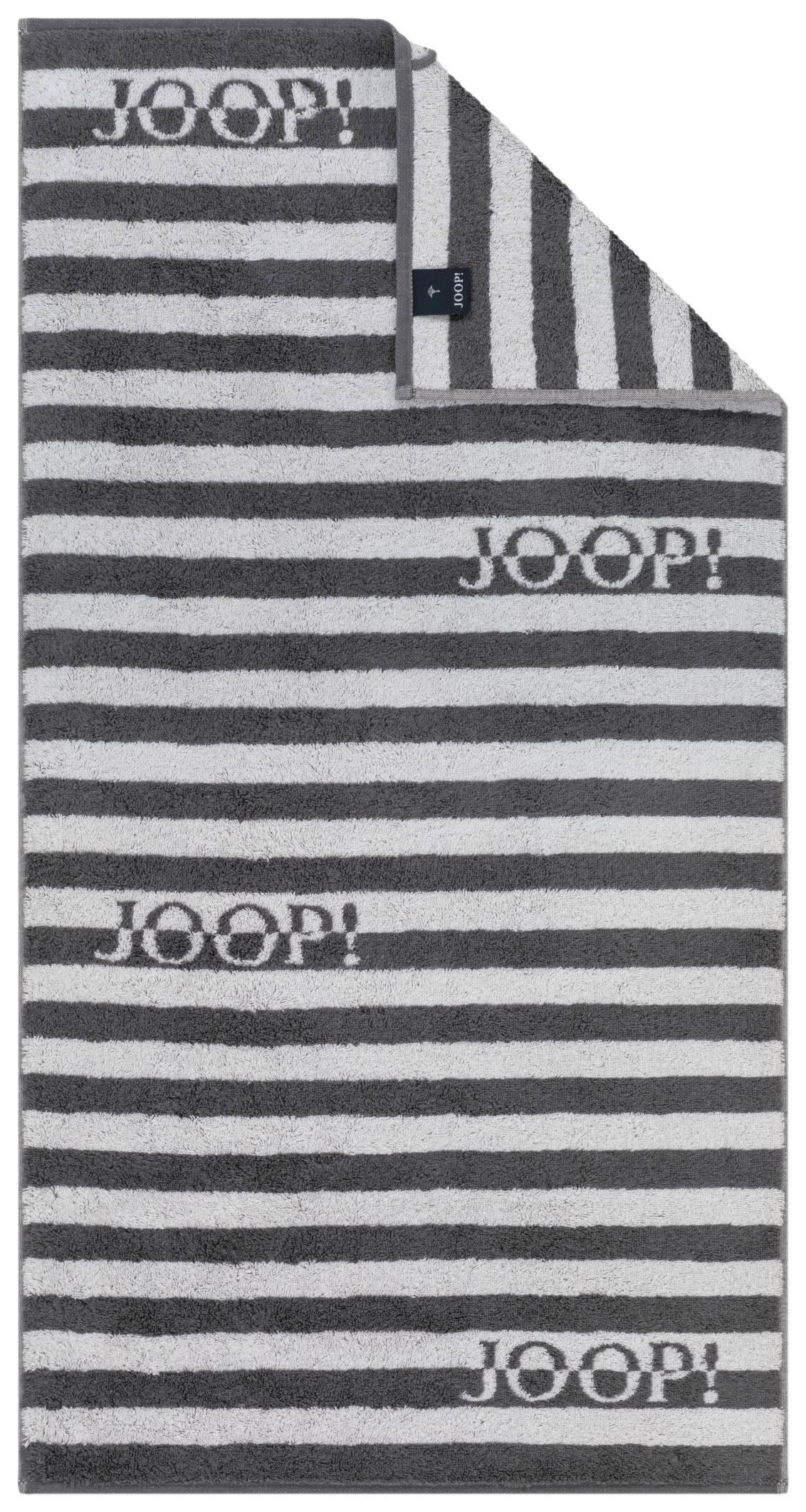 Thumbnail - Joop! Frottierset Split Stripes, Grau, Dunkelgrau, Textil, 5-teilig, Streifen, Oeko-Tex® Standard 100, saugfähig, Aufhän...