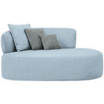 RÉCAMIERE in Flachgewebe Blau, Grau, Grün  - Blau/Schwarz, MODERN, Kunststoff/Textil (166/86/105cm) - Hom`in