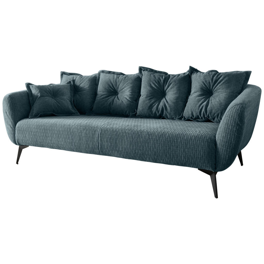 Thumbnail - Livetastic 3-Sitzer-Sofa, Blau, Textil, Füllung: Schaumstoff, 236x94x103 cm, Made in EU, Rücken echt, Armteil links, rec...