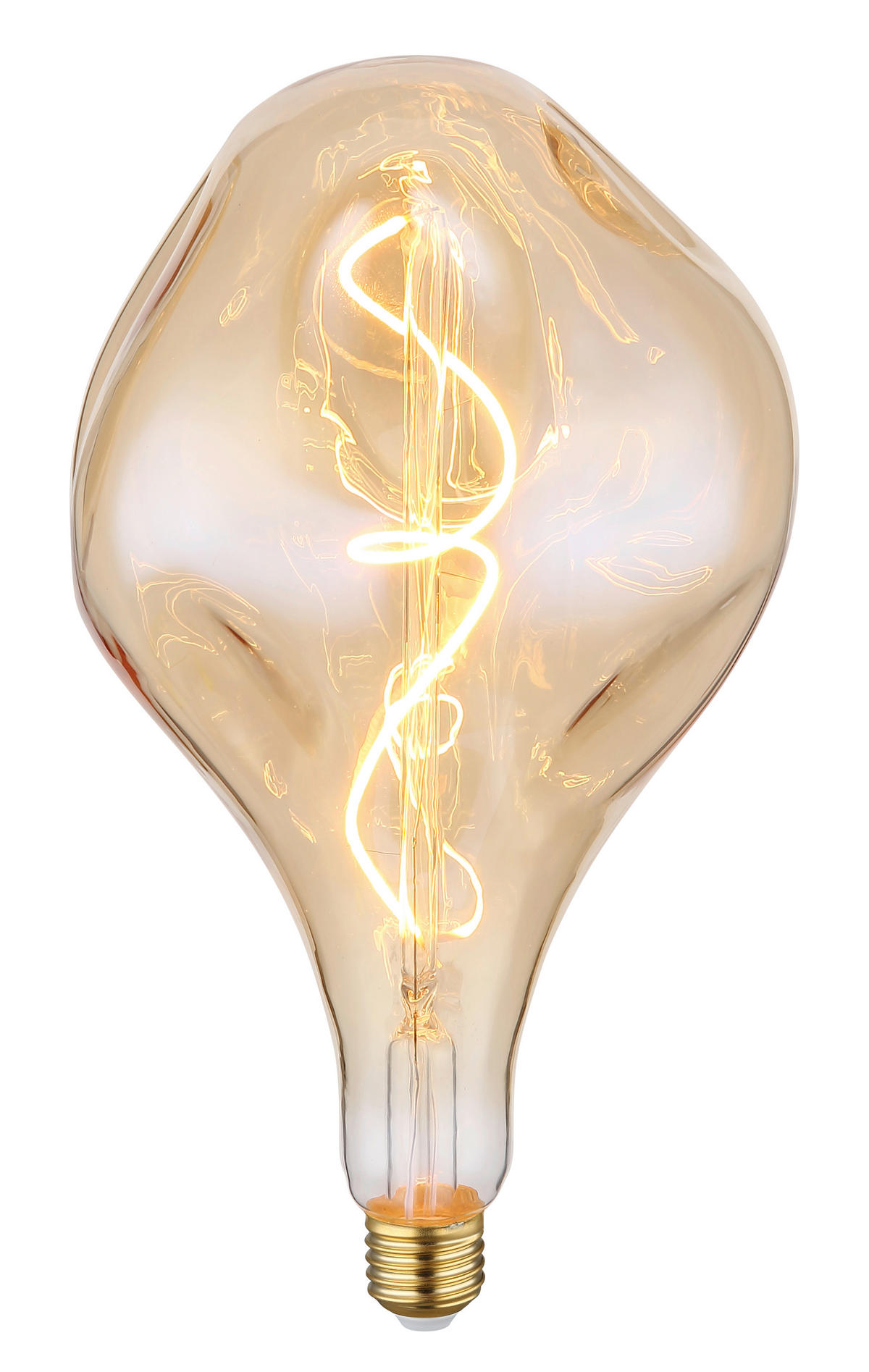 DEKORATIV LJUSKÄLLA E27 4 W   - mässingsfärgad, Basics, metall/glas (16,5/28cm) - Globo