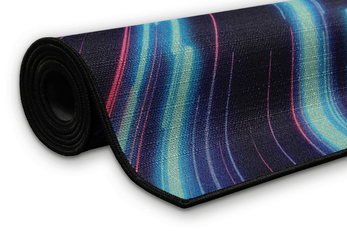 FLACHWEBETEPPICH  Wohnzimmer 160/230 cm Neon Horizon Blau, Rot, Schwarz rechteckig  - Blau/Rot, Basics, Kunststoff/Textil (160/230cm) - WECON HOME