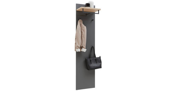 GARDEROBE 270/193/37 cm  - Eichefarben/Anthrazit, Design, Holz/Holzwerkstoff (270/193/37cm) - Dieter Knoll