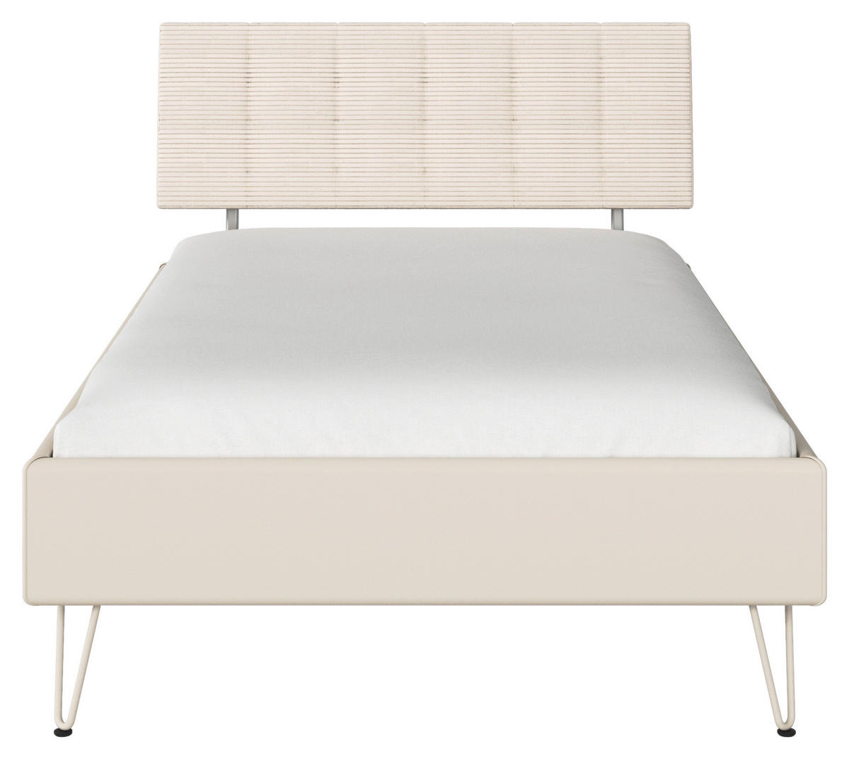 BETT 120/200 cm  in Champagner  - Champagner, Design, Textil/Metall (120/200cm) - Carryhome