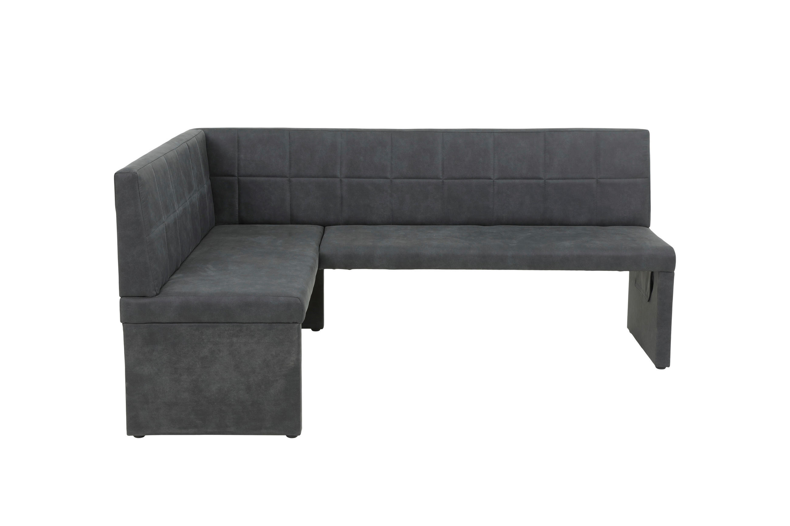 ECKBANK 200/90 cm Mikrofaser Anthrazit   - Anthrazit, MODERN, Holz/Textil (200/90cm) - MID.YOU