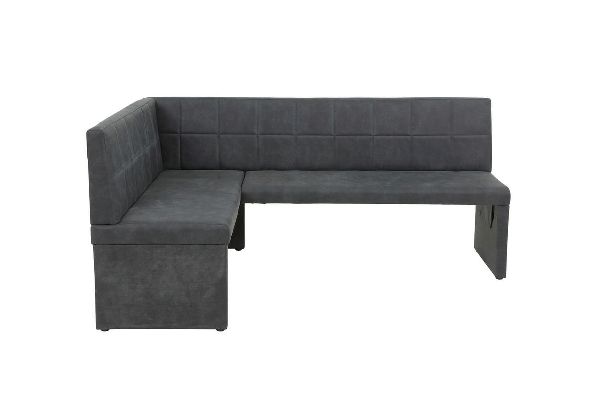 ECKBANK 200/90 cm Mikrofaser Anthrazit   - Anthrazit, MODERN, Holz/Textil (200/90cm) - MID.YOU