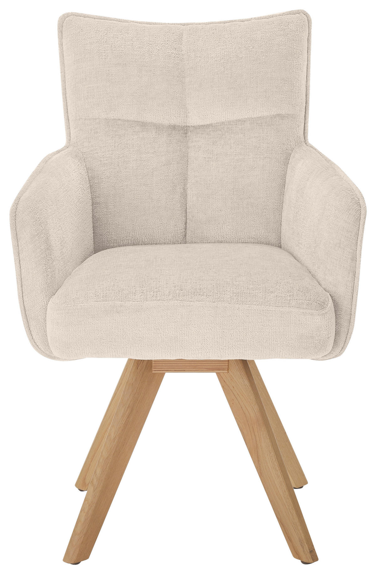 ARMLEHNSTUHL  in Mikrofaser  - Eichefarben/Creme, Design, Holz/Textil (59/89/63cm) - SetOne by Musterring